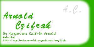 arnold czifrak business card