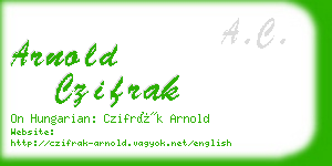 arnold czifrak business card